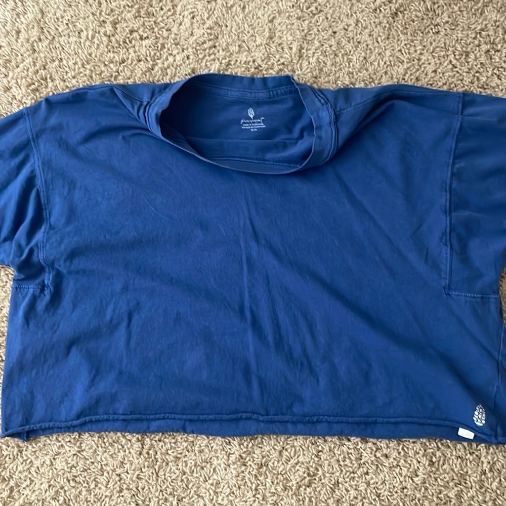 Blue free people tee